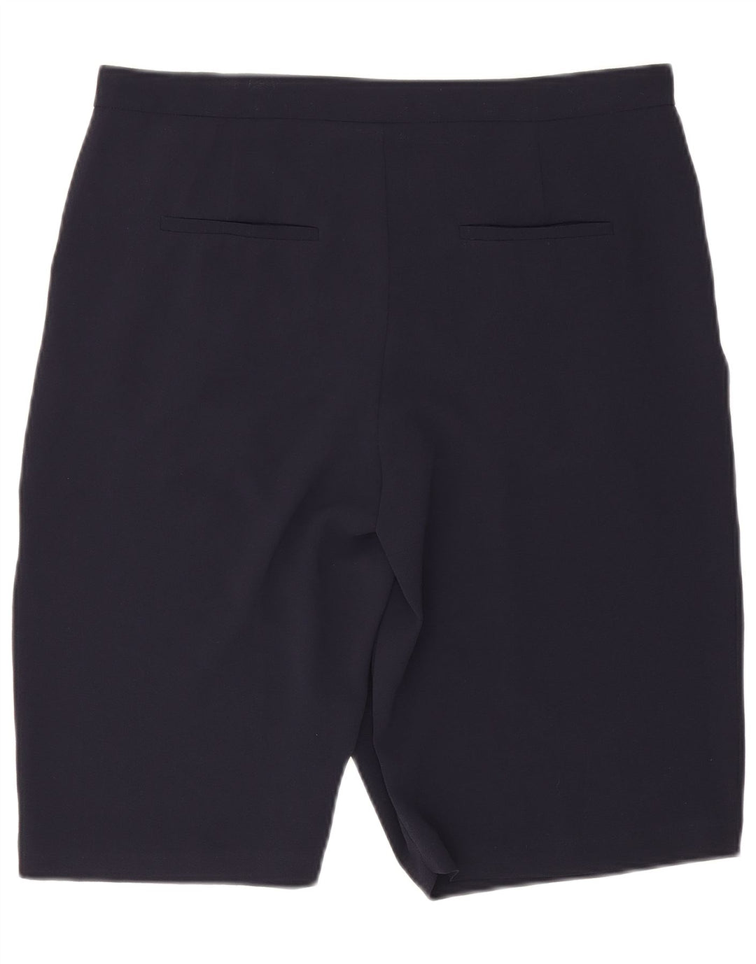 Zara Mujer Chino Shorts Grande W32 Azul Marino Poliéster