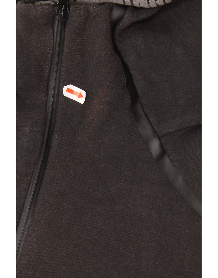 ADIDAS Suéter con capucha y cremallera para hombre Algodón negro mediano