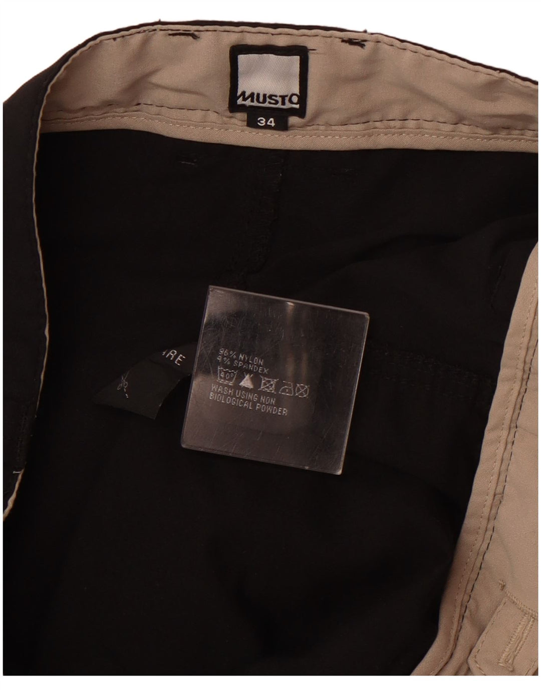 Musto Mens Evolution Cargo Shorts W34 Grande Nylon Negro