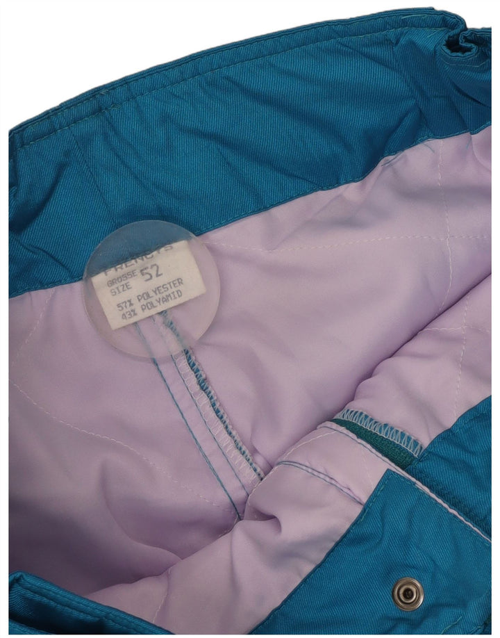 Vintage Mens Joggers Pantalones de esquí IT 52 Poliéster azul grande