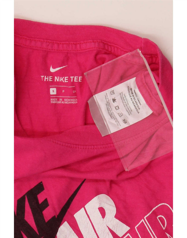 Nike Camiseta gráfica para hombre Top Small Pink Cotton