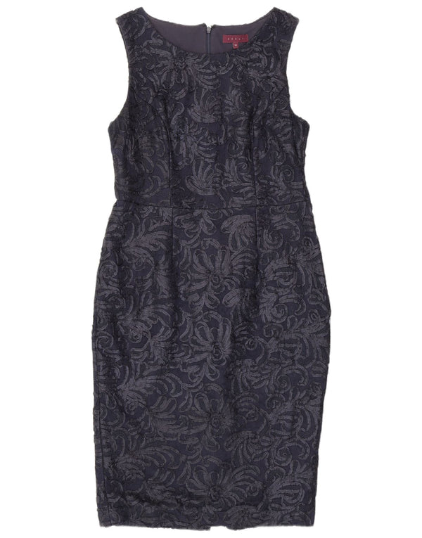 Debut Vestido tubo ajustado sin mangas para mujer UK 40 Medio azul marino floral