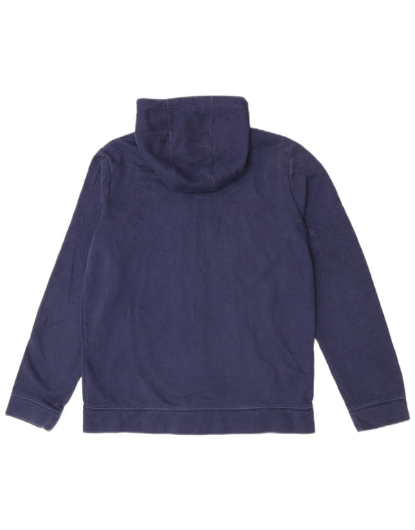 Nike Boys Zip Hoodie Sweater 13-14 Years XL Navy Blue Cotton