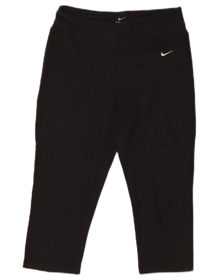 Nike - Leggings capri Dri Fit para mujer, talla 40, talla M, color negro y poliamida