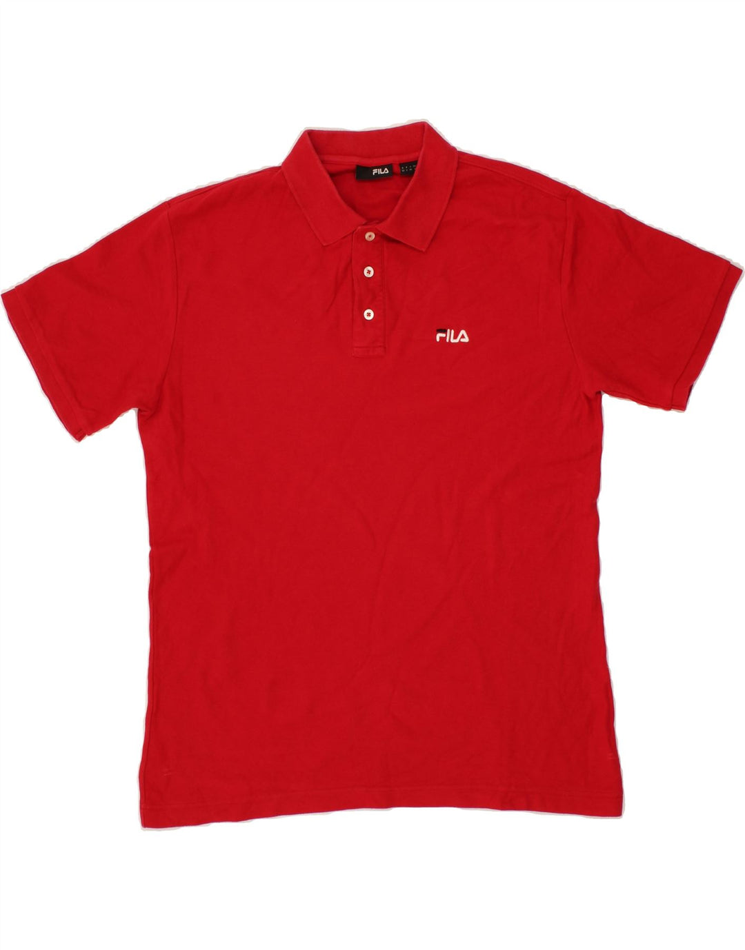 FILA Mens Polo Shirt Large Red Cotton Vintage Fila and Second-Hand Fila from Messina Hembry 