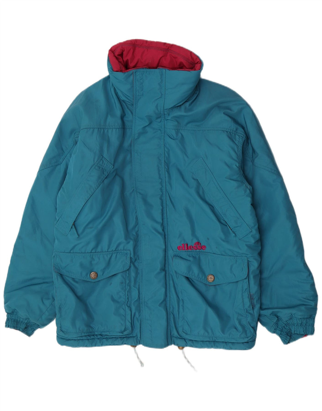 Ellesse Chaqueta acolchada con capucha para hombre UK 42 XL Poliéster azul