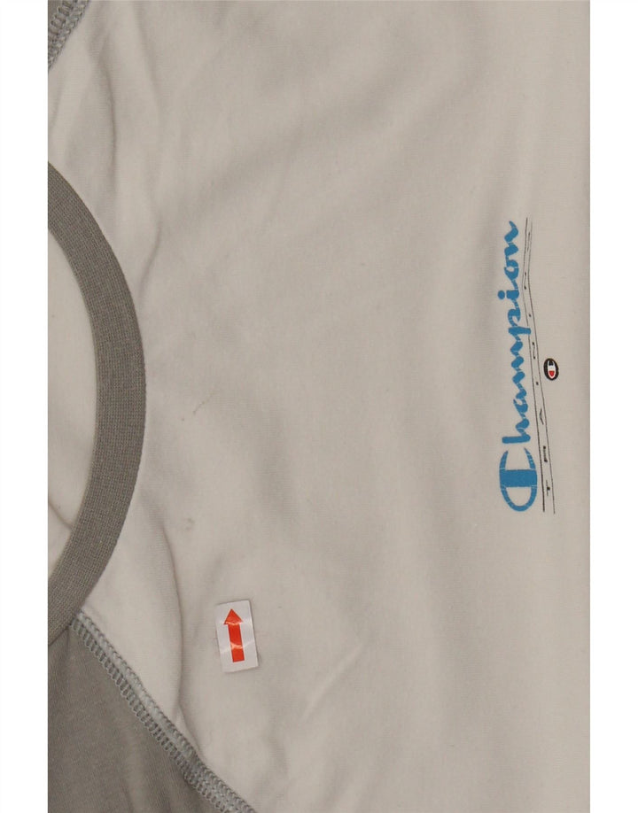 CHAMPION Camiseta para mujer Top UK 40 Grande Blanco Colorblock