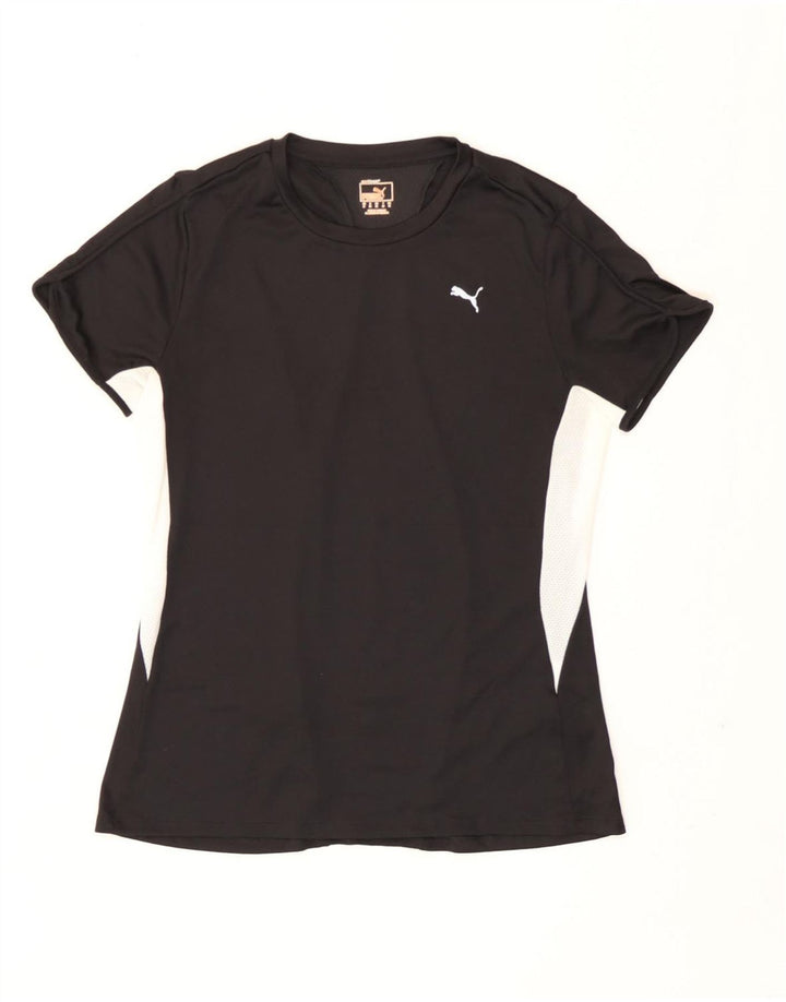 Puma Camiseta para mujer Top UK 40 Mediano Negro Colorblock Poliéster