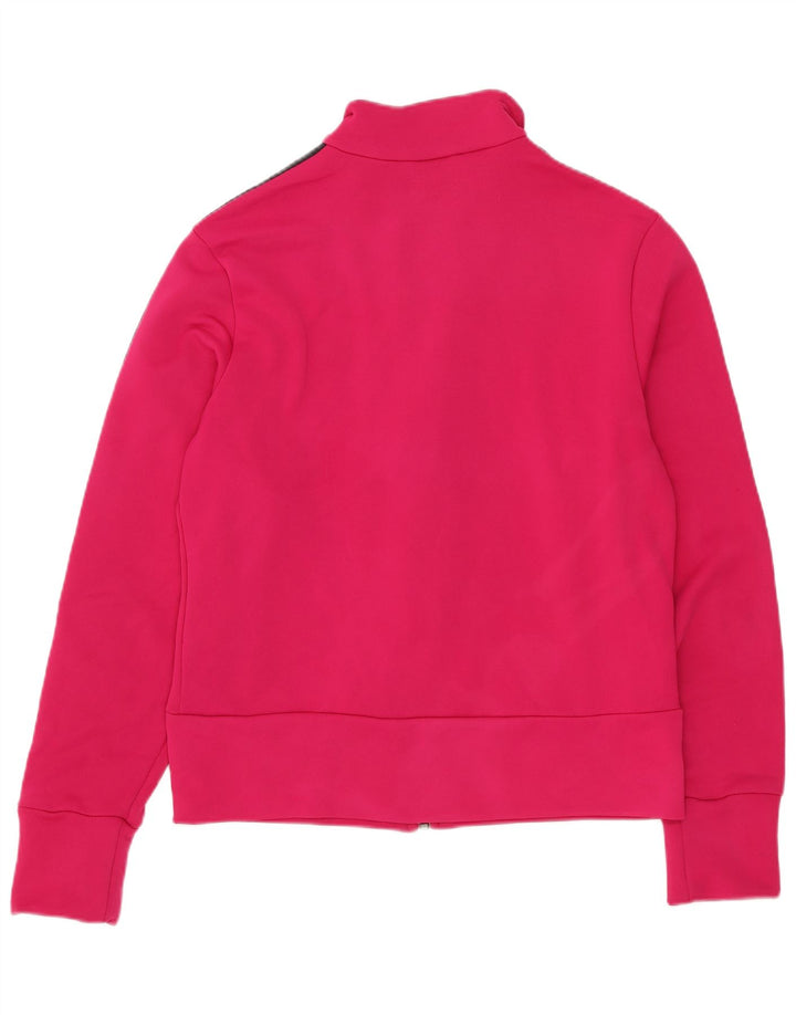 Adidas Mujer Chándal Top Chaqueta UK 12 Medio Rosa Poliéster