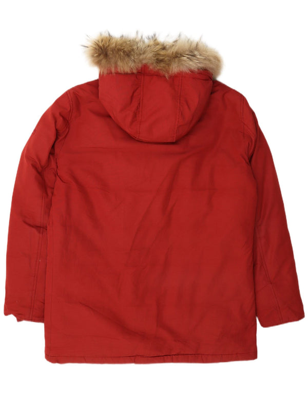 Parka con capucha para hombre Gas UK 40 Large Borgoña