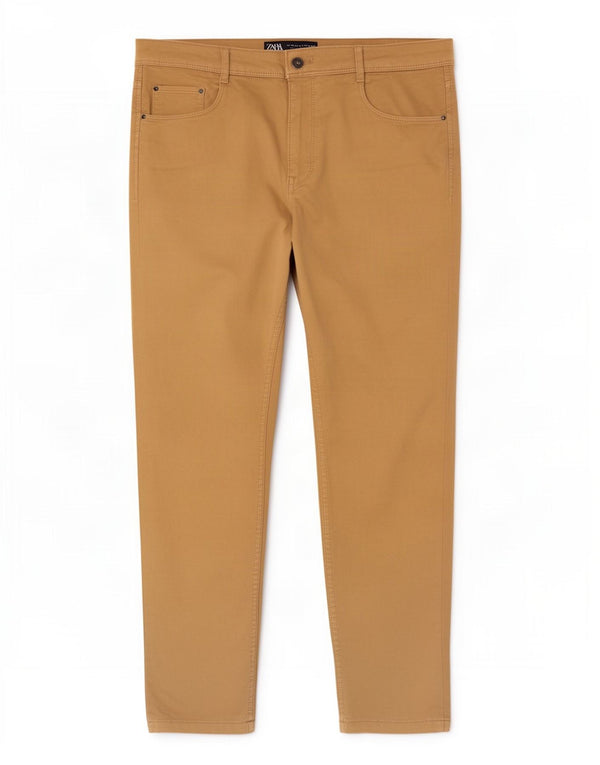 Zara Mens Slim Casual Pantalones EU 44 Large W34 L30 Beige