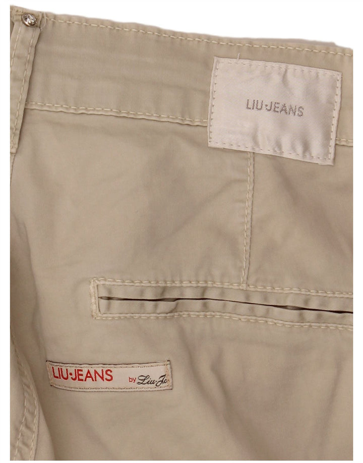 LIU JO Pantalones chinos ajustados para mujer W28 L34 Beige