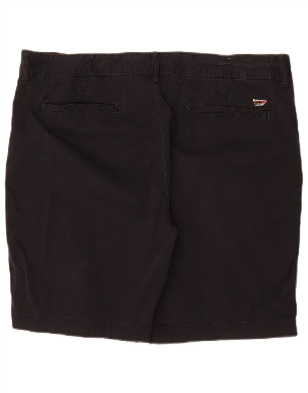 Superdry Shorts chinos ajustados para hombre W36 Large Black Cotton