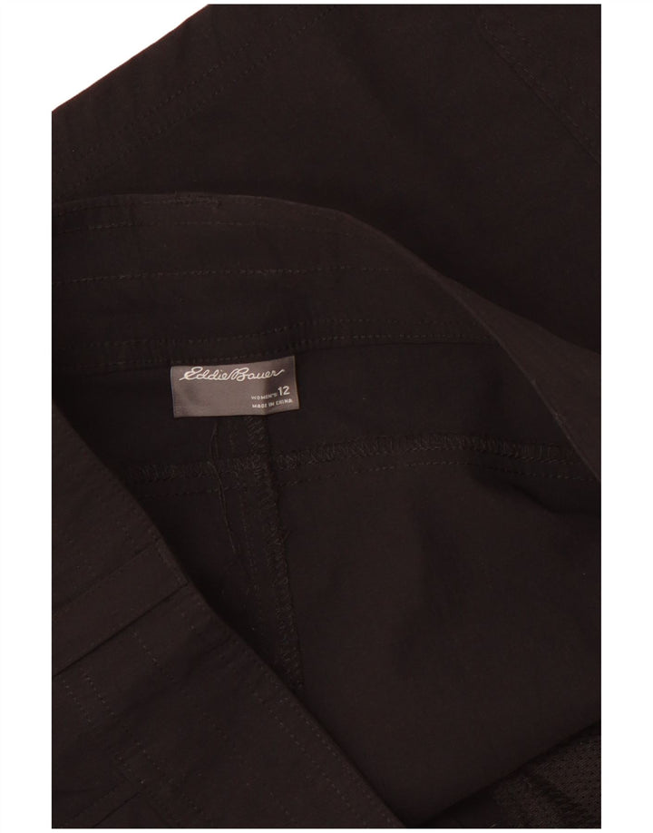 EDDIE BAUER Pantalones cortos cargo para mujer US 12 Large W34 Negro