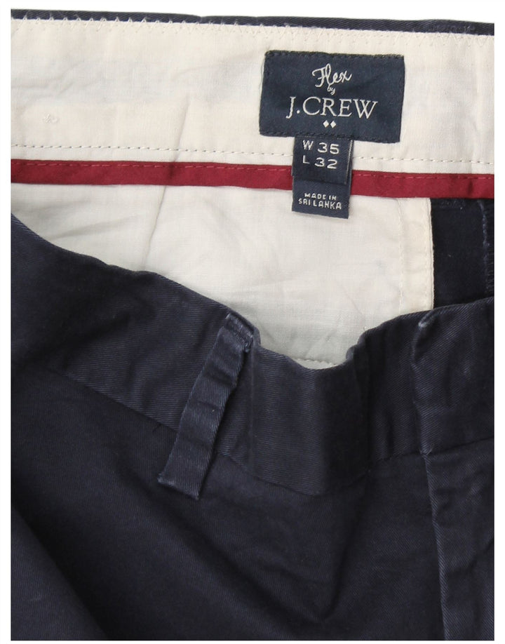 J. CREW Pantalones chinos Flex Slim para hombre W35 L30 Algodón azul marino