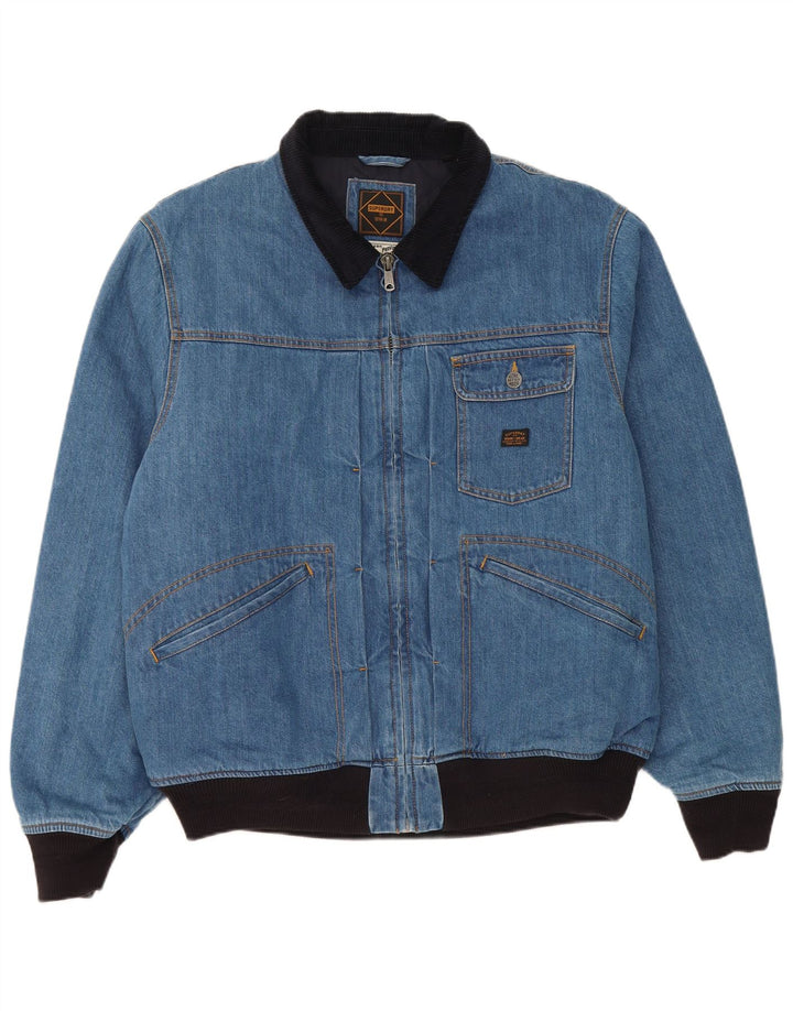 Superdry Chaqueta Bomber Vaquera para Hombre UK 44 2XL Algodón Azul