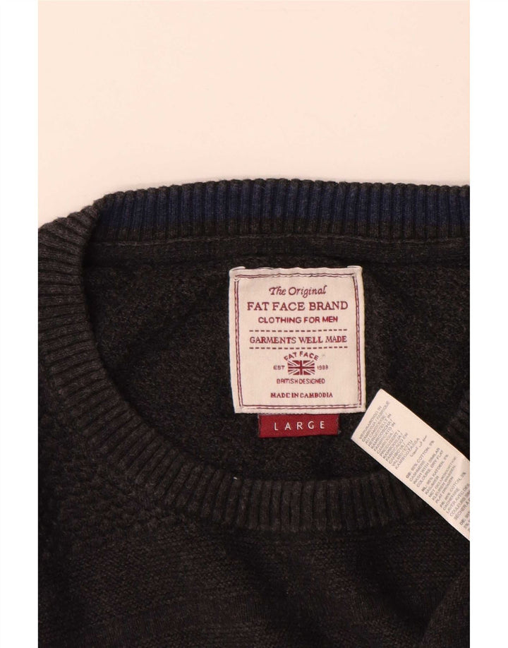 Suéter tipo jersey con cuello redondo para hombre de Fat Face Algodón gris grande