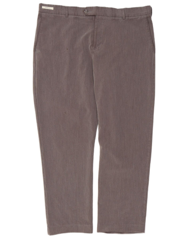Farah Pantalón de traje de corte clásico para hombre W38 L29 Poliéster gris