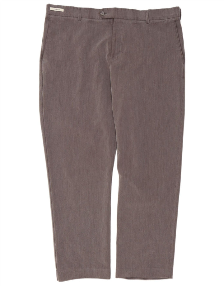 Farah Pantalón de traje de corte clásico para hombre W38 L29 Poliéster gris
