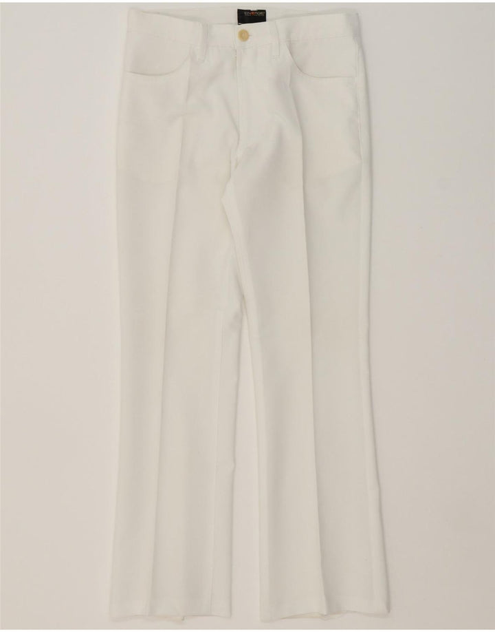 SIXTY Womens Bootcut Casual Trousers W29 L29 White Polyester Vintage Sixty and Second-Hand Sixty from Messina Hembry 