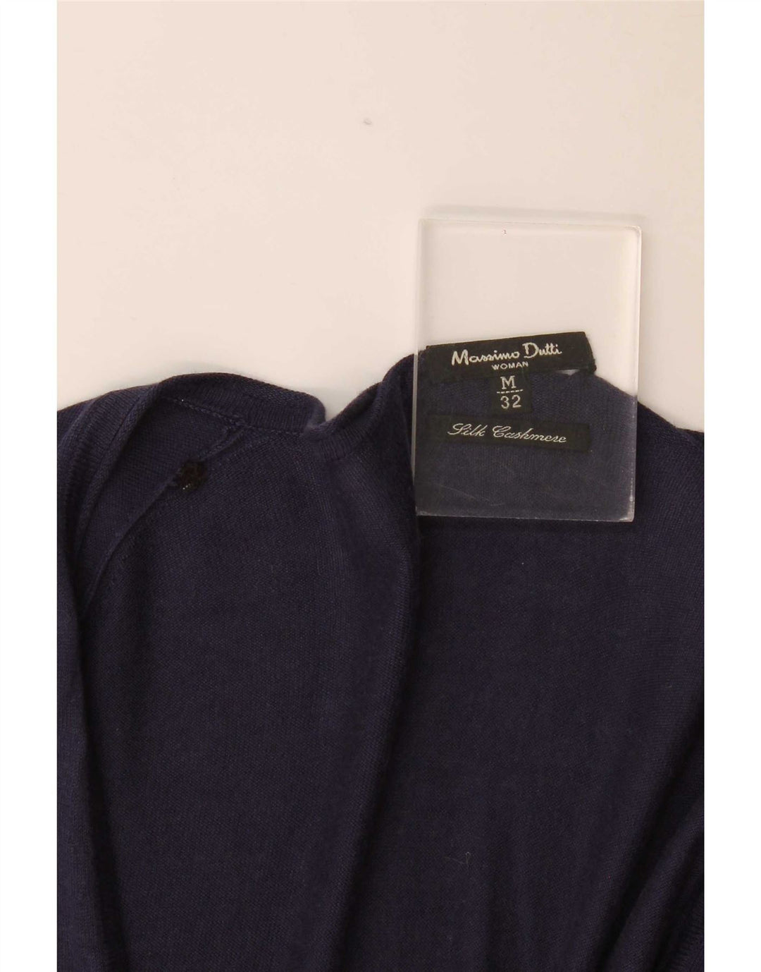 Massimo Dutti Cárdigan para Mujer UK 12 Medium Azul Marino Seda