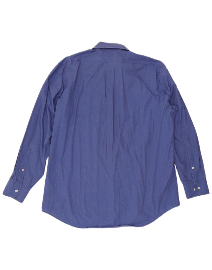 Chaps Camisa de corte clásico para hombre Talla 17 XL Algodón de pata de gallo azul
