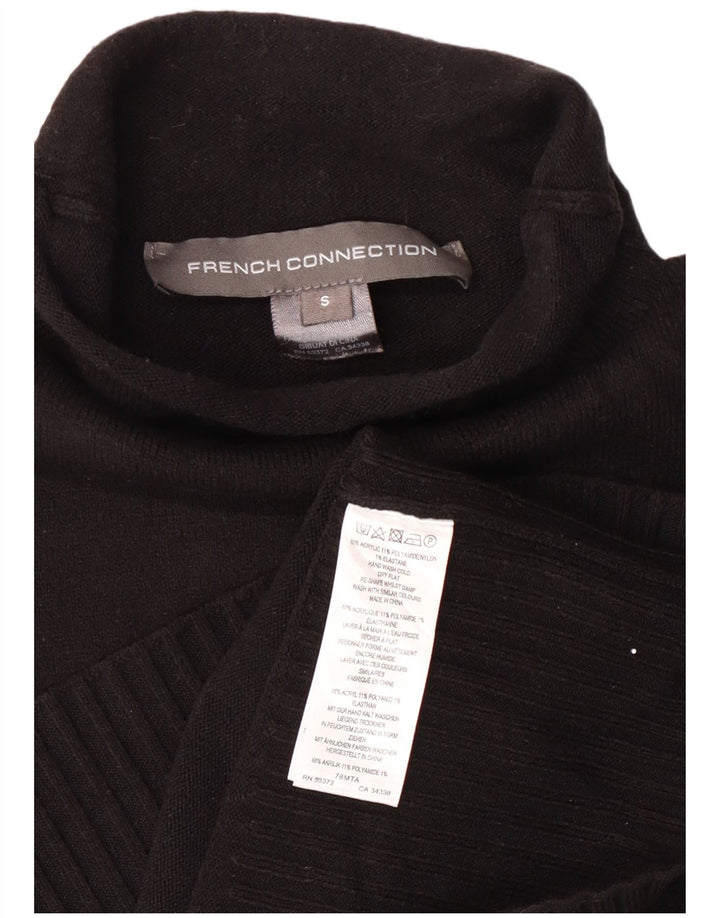 French Connection Suéter tipo jersey con cuello vuelto para mujer Reino Unido 40 Pequeño Acrílico negro