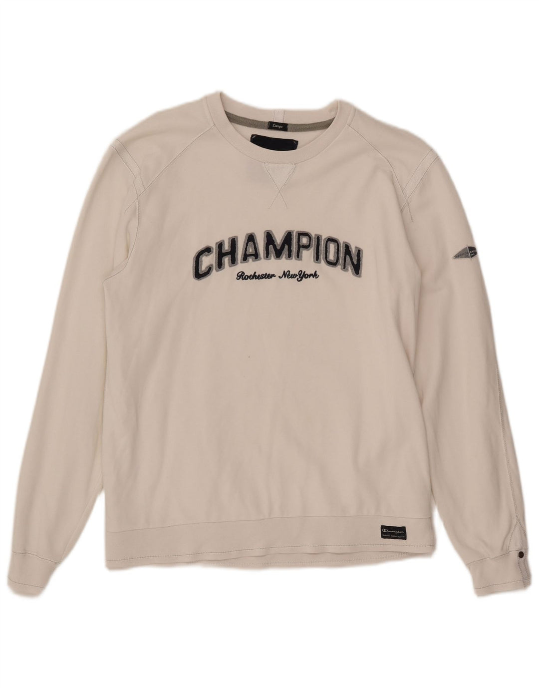 CHAMPION Sudadera gráfica para hombre Jumper Large White