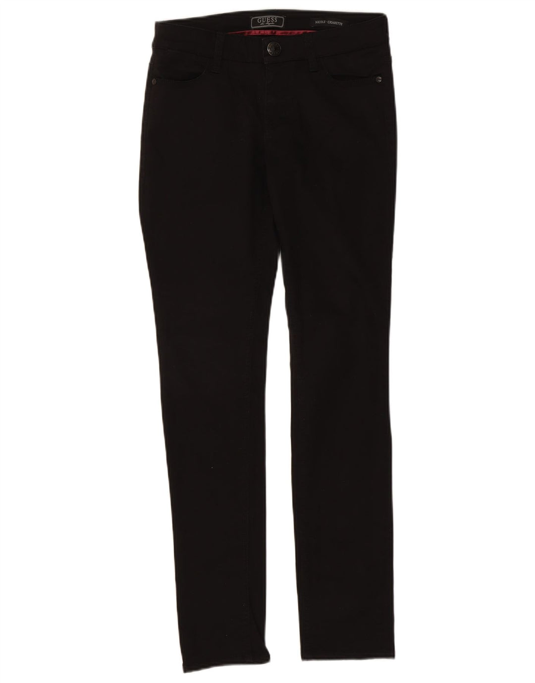 Guess Vaqueros Slim Cigarrillos Mujer W27 L30 Algodón Negro
