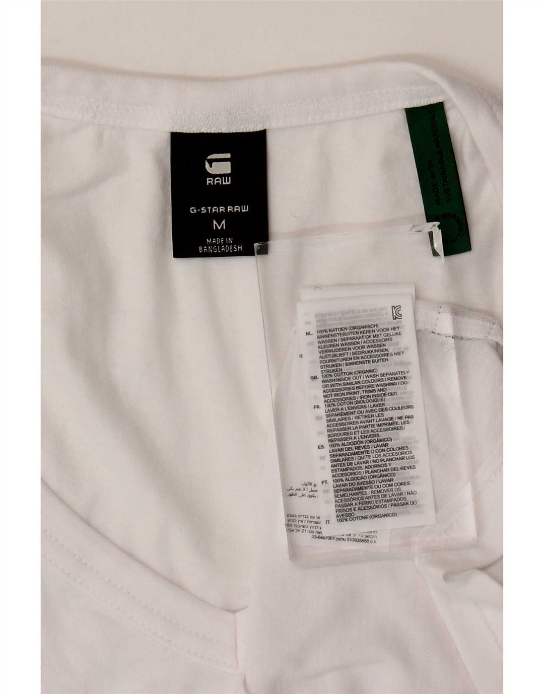 G-Star Camiseta para mujer Top UK 12 Medium White Cotton