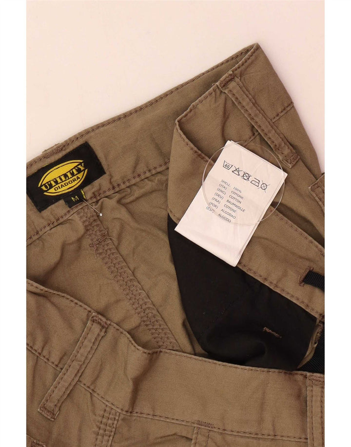 Diadora Hombre Shorts Cargo Medium W32 Caqui Algodón