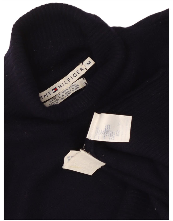 Tommy Hilfiger Suéter tipo jersey con cuello vuelto para mujer UK 12 Medium Azul marino
