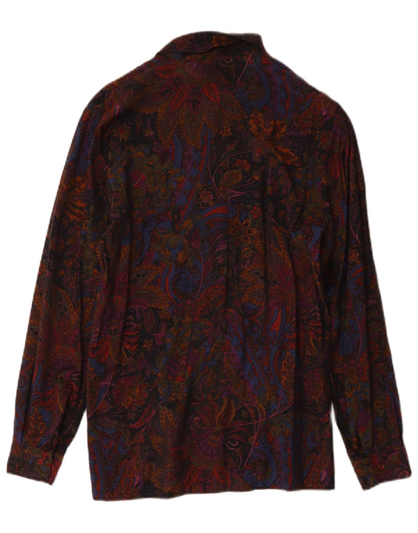 Creazioni Camisa para mujer UK 44 Medium Multicolor Paisley Viscosa