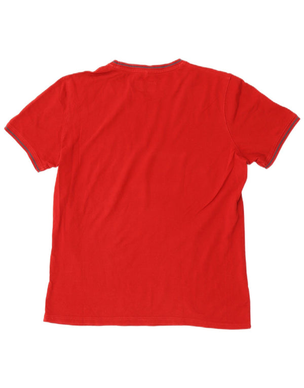 Carrera - Camiseta para hombre, talla grande, algodón rojo