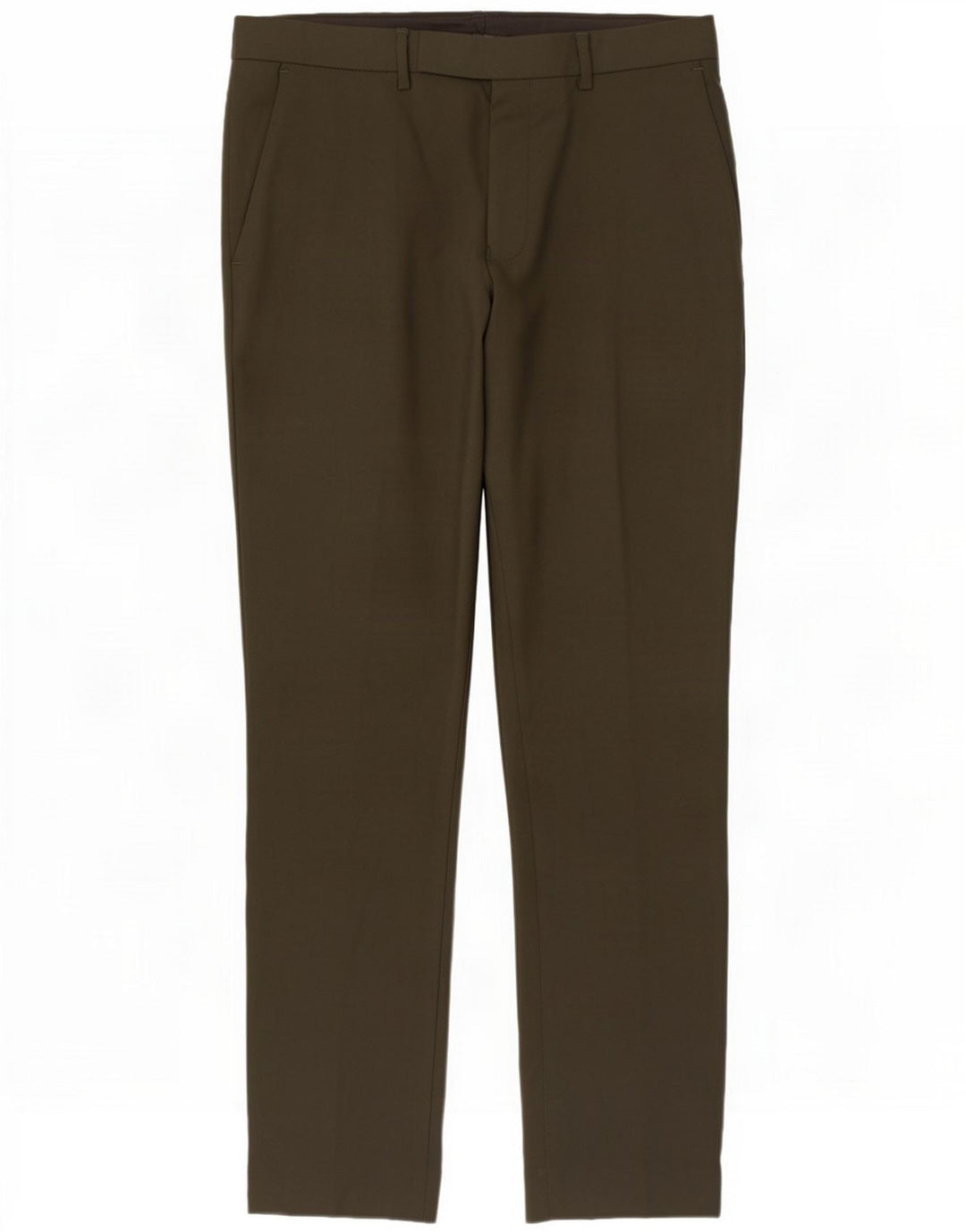 Pantalones de traje para hombre Marks & Spencer W34 L31 Poliéster caqui