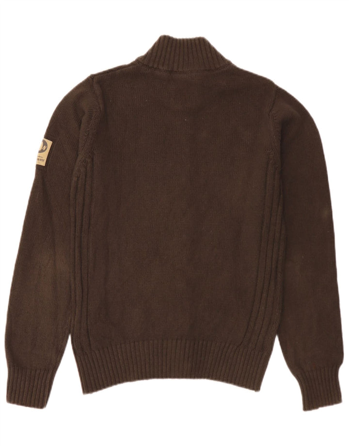 Murphy & Nye Cárdigan Sailmakers para hombre, suéter pequeño de algodón marrón