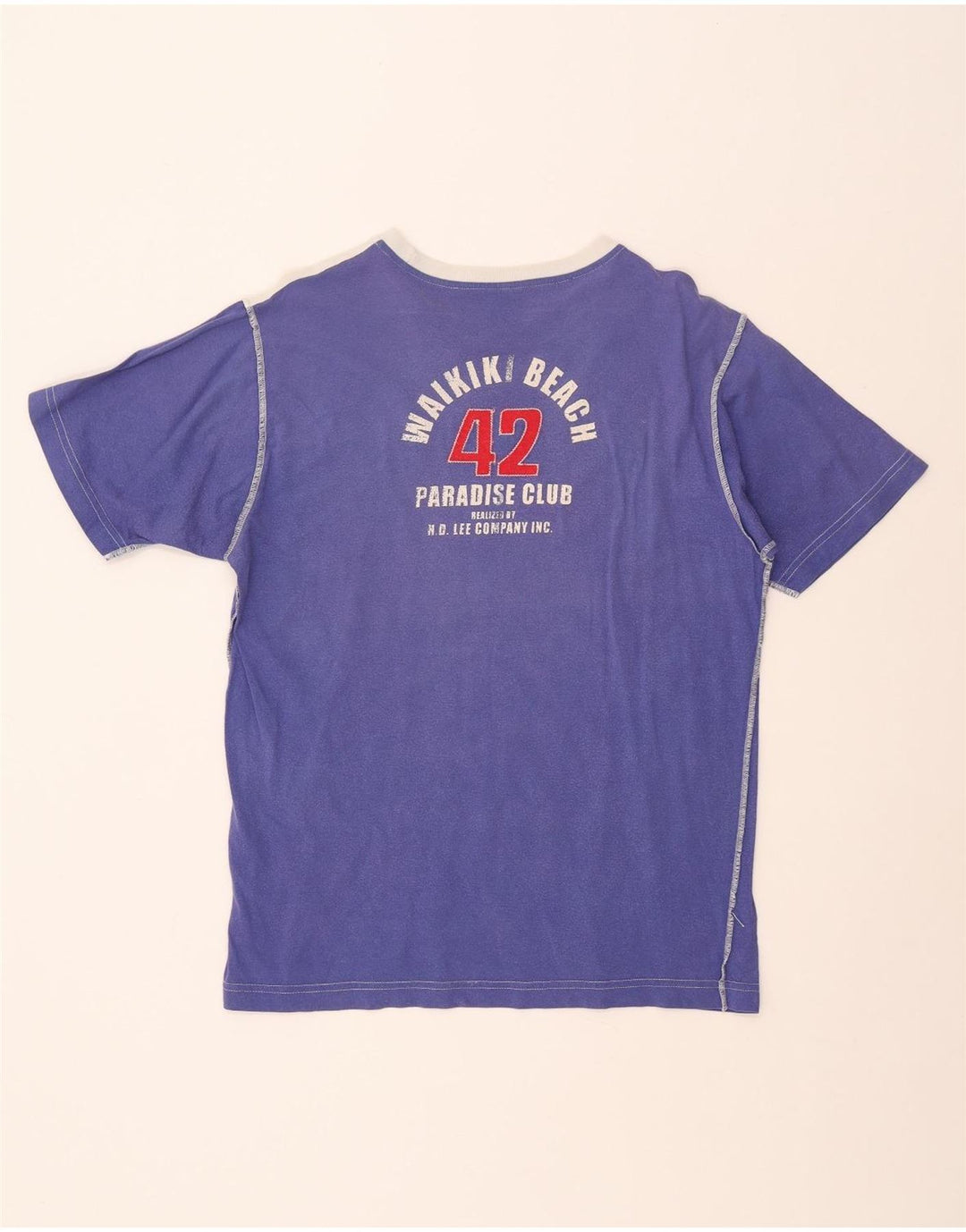 LEE - Camiseta gráfica para hombre, talla grande, color azul, algodón