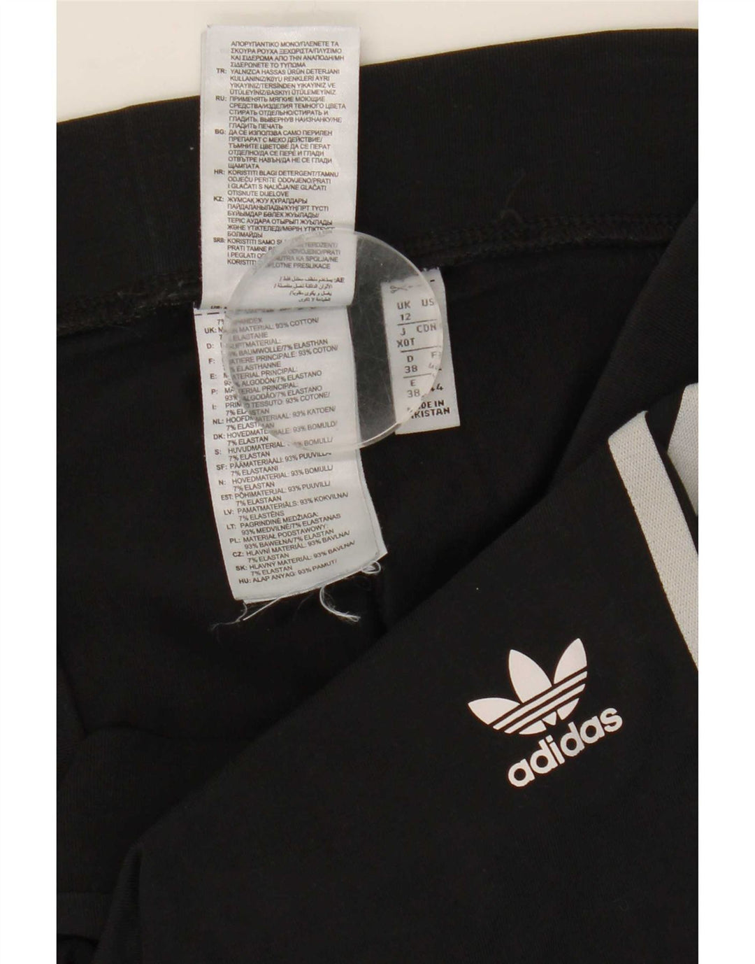 Adidas Leggings para mujer Reino Unido 12 Mediano Negro Algodón