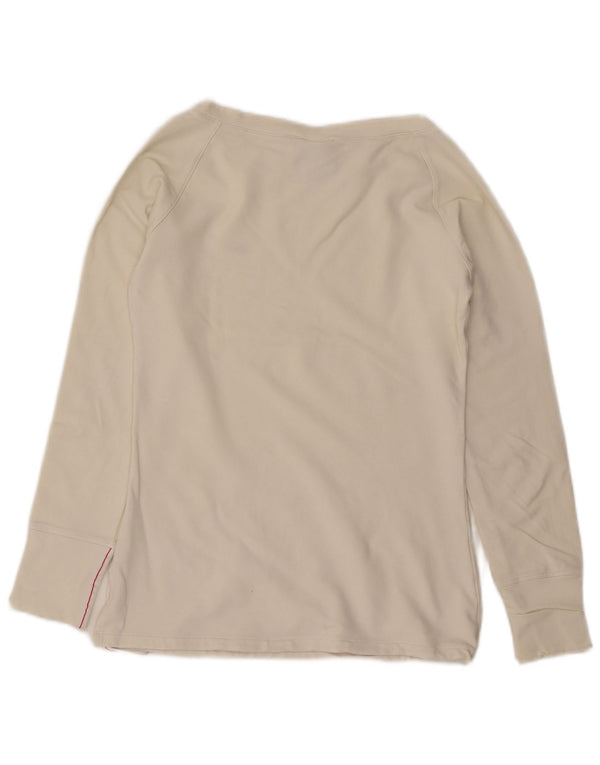 Nike Camiseta de manga larga para mujer UK 10/12 Medium White Cotton