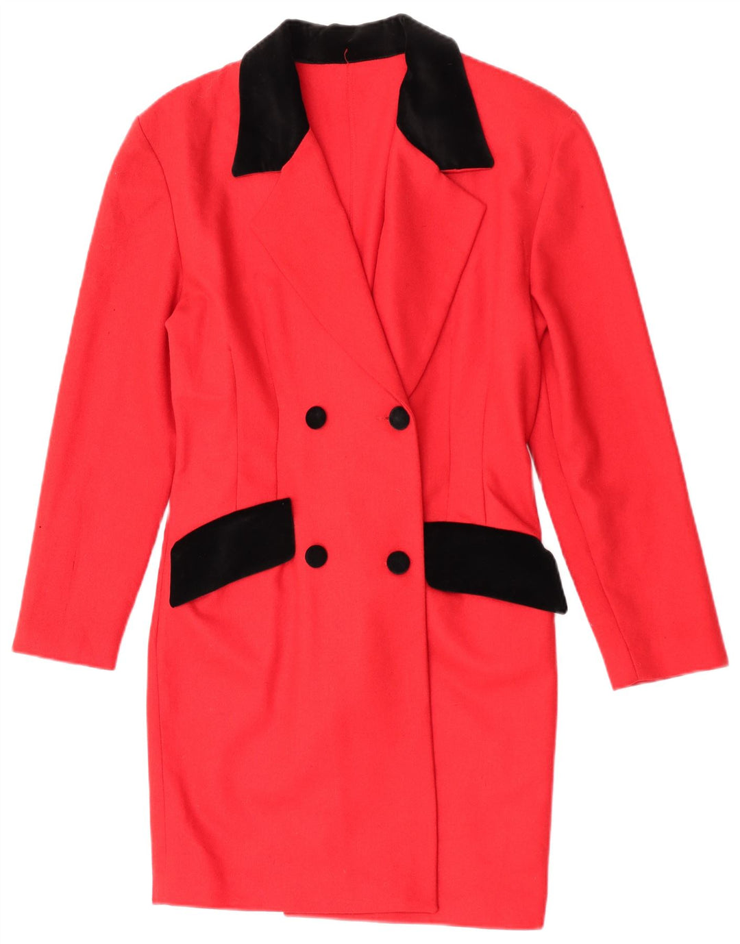 1957 Chaqueta estilo blazer larga para mujer Legendary IT 44 Bloque de color rojo medio