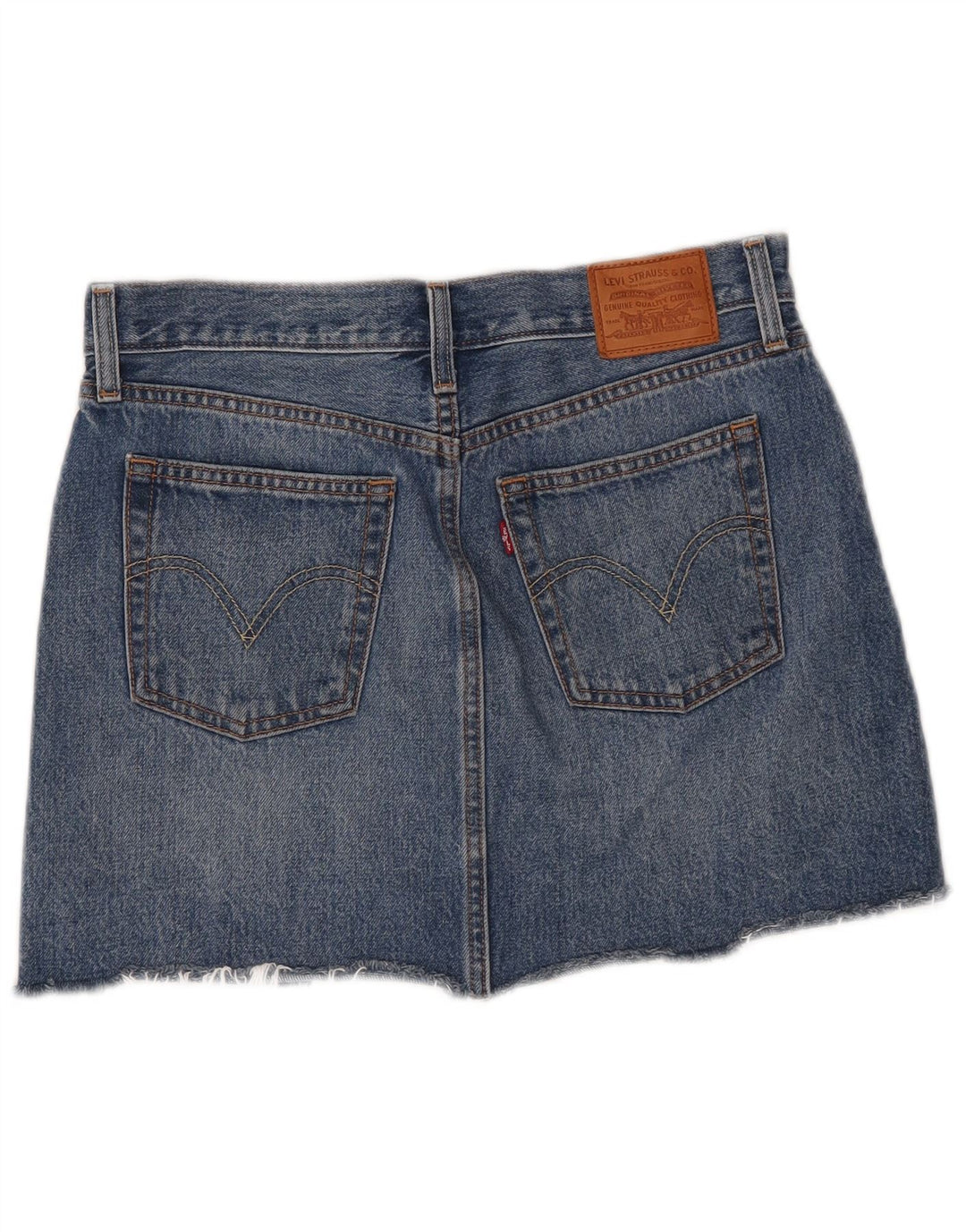 Levi's Minifalda vaquera de cintura baja para mujer W28 Algodón azul medio