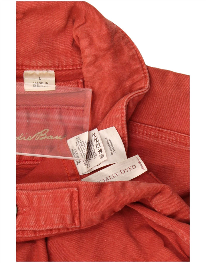 EDDIE BAUER Chaqueta vaquera para mujer Reino Unido 16 Algodón rojo grande
