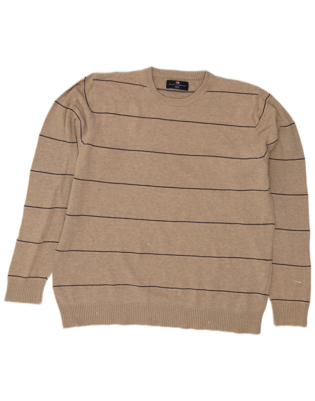 Marks & Spencer Jersey de Cuello Redondo Azul Harbor para Hombre Beige Medio