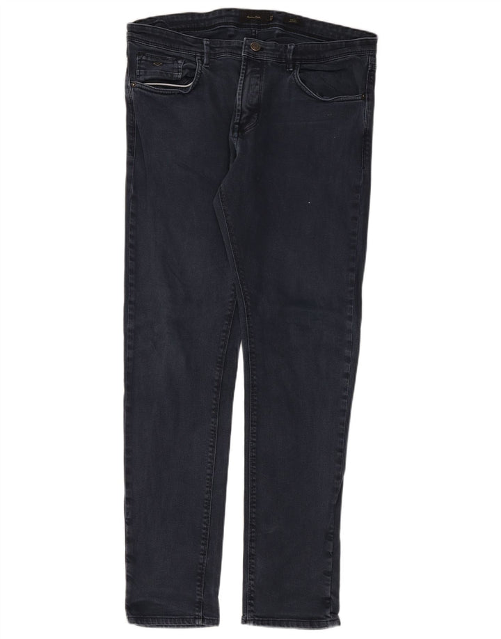 Massimo Dutti Vaqueros Slim Hombre EU 36 XL W36 L32 Azul Marino