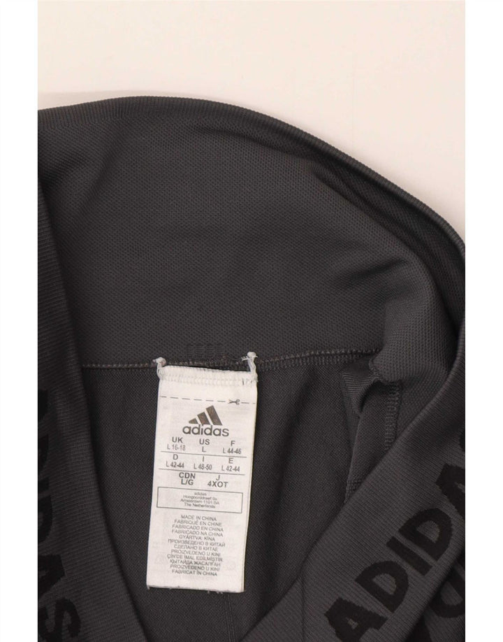 Adidas Leggings gráficos para mujer UK 16/18 Grande Gris Poliéster