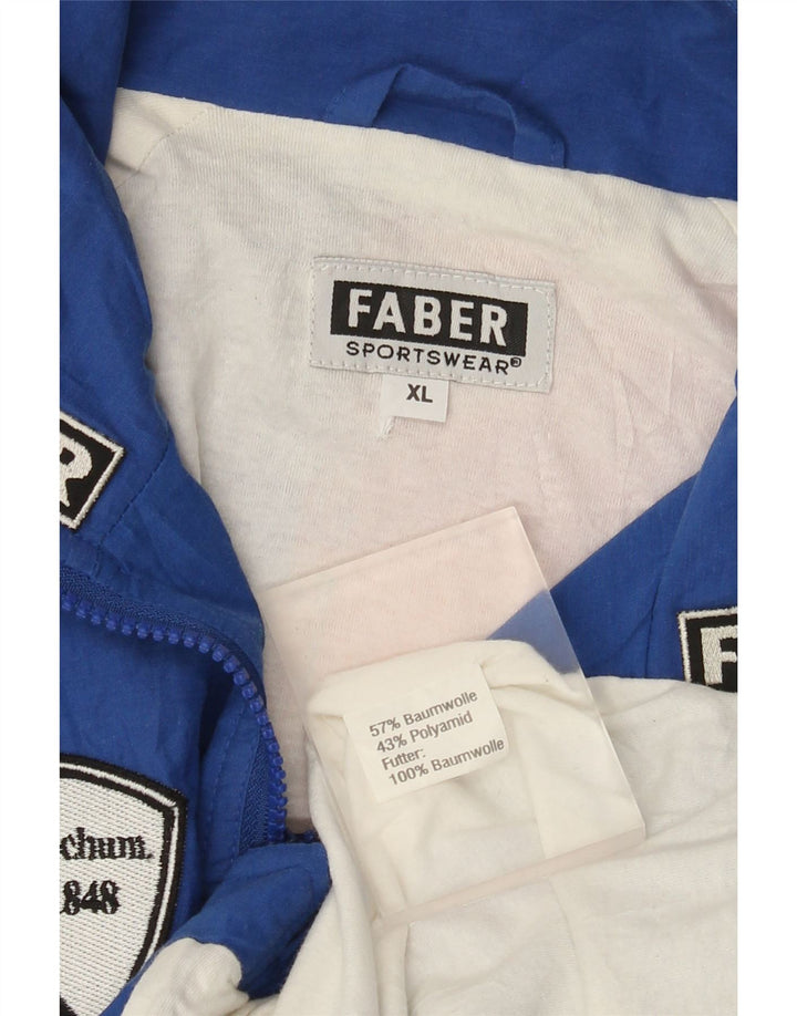 Faber Hombre Chándal Top Chaqueta XL Azul Colorblock Algodón