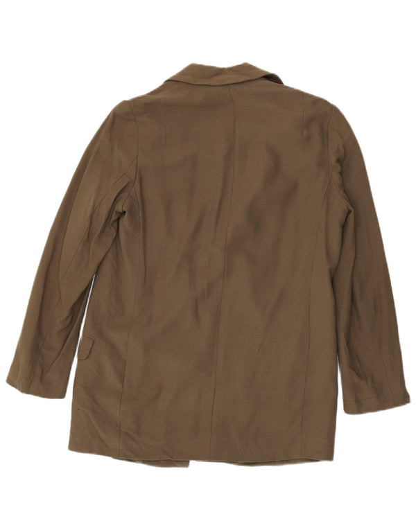 All Saints Chaqueta tipo blazer abierta para mujer UK 8 Small Viscosa caqui