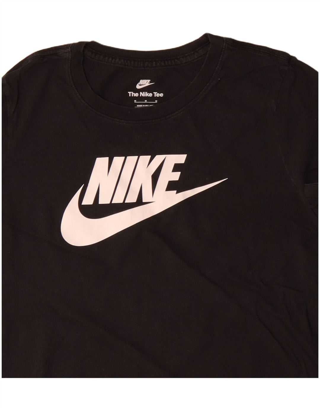 NIKE Camiseta gráfica para mujer Top UK 12 Medium Black Cotton