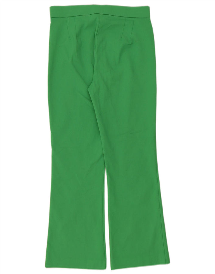 Zara Mujer Pantalones Casuales Bootcut Pequeño W26 L27 Verde