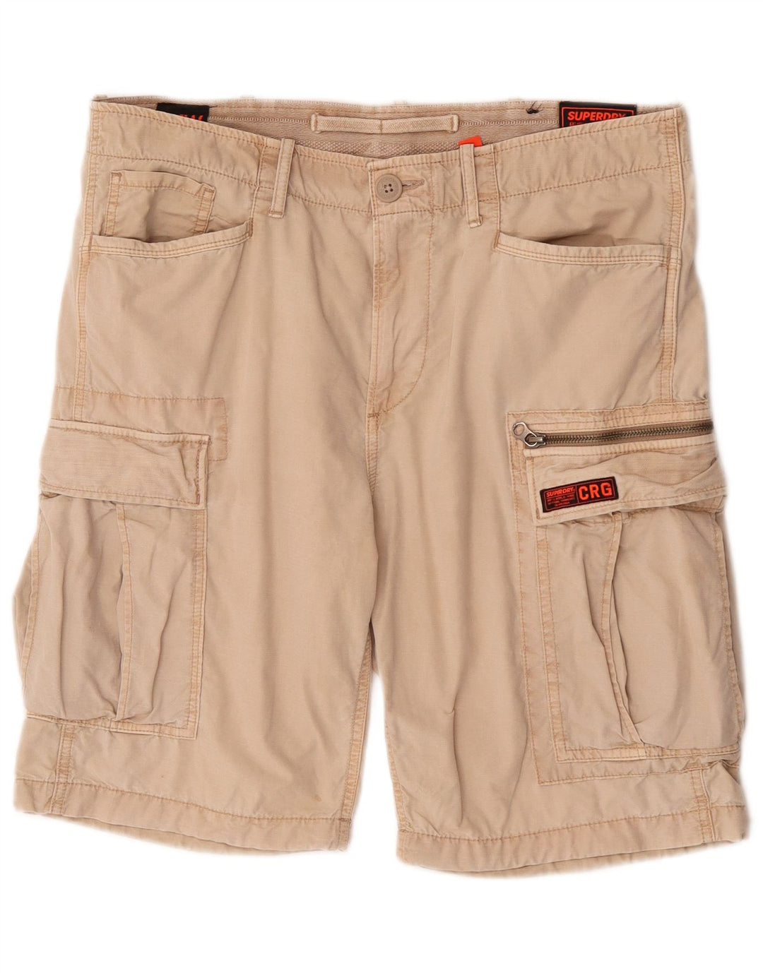 Superdry Shorts Cargo Para Hombre W34 Grande Algodón Beige